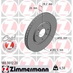 ZIMMERMANN Set van 2 remschijven 4250238765110 on Productcaster.