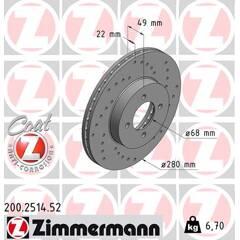 ZIMMERMANN Set van 2 remschijven 4250238751342 on Productcaster.