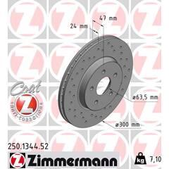 ZIMMERMANN Set van 2 remschijven 4250238749486 on Productcaster.