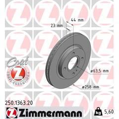 ZIMMERMANN Set van 2 remschijven 4250238744894 on Productcaster.