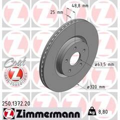 ZIMMERMANN Set van 2 remschijven 4250238760177 on Productcaster.