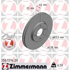 ZIMMERMANN Set van 2 remschijven 4250238764588 on Productcaster.