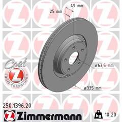 ZIMMERMANN Set van 2 remschijven 4250238781219 on Productcaster.