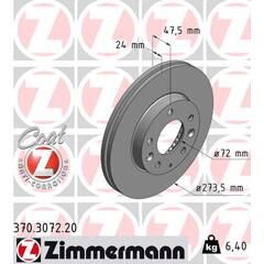 ZIMMERMANN Set van 2 remschijven 4250238763475 on Productcaster.