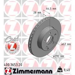 ZIMMERMANN Set van 2 remschijven 4250238716594 on Productcaster.