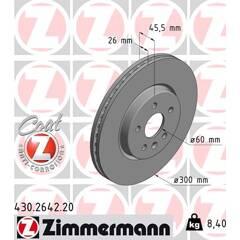 ZIMMERMANN Set van 2 remschijven 4250238766995 on Productcaster.