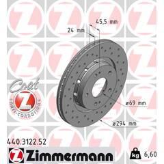 ZIMMERMANN Set van 2 remschijven 4250238752950 on Productcaster.