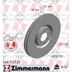 ZIMMERMANN Remschijf (per stuk) 4250238756392 on Productcaster.