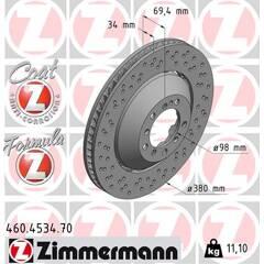 ZIMMERMANN Remschijf (per stuk) 4250238780922 on Productcaster.