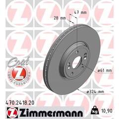 ZIMMERMANN Remschijf (per stuk) 4250238762157 on Productcaster.