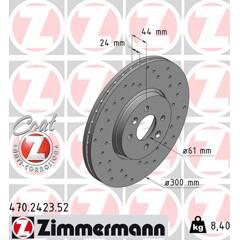 ZIMMERMANN Set van 2 remschijven 4250238755814 on Productcaster.