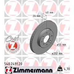 ZIMMERMANN Set van 2 remschijven 4250238755357 on Productcaster.