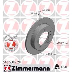 ZIMMERMANN Set van 2 remschijven 4250238760801 on Productcaster.