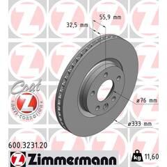 ZIMMERMANN Remschijf (per stuk) 4250238761792 on Productcaster.