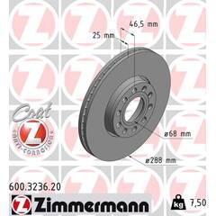 ZIMMERMANN Set van 2 remschijven 4250238719922 on Productcaster.