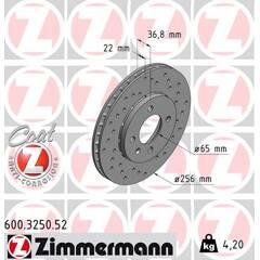 ZIMMERMANN Set van 2 remschijven 4250238758778 on Productcaster.