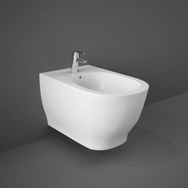 Wand-Bidet ohne Spülrand 320mm x 350mm Glanz-Weiß – RAK Moon x Hudson Reed on Productcaster.