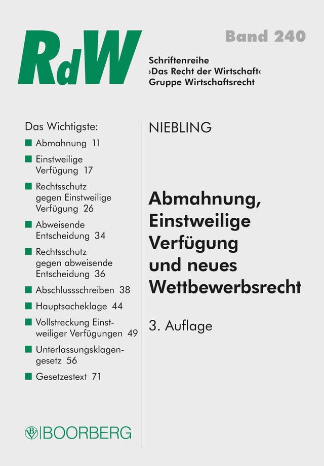 Abmahnung, Einstweilige Verfügung und neues Wettbewerbsrecht on Productcaster.