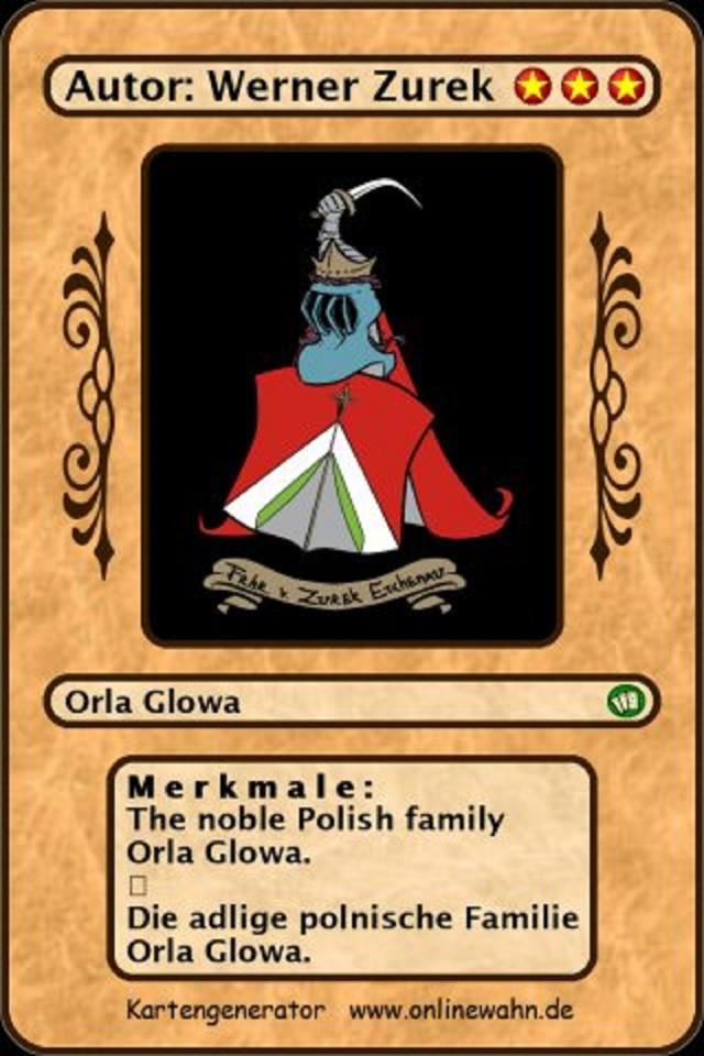 The noble Polish family Orla Glowa. Die adlige polnische Familie Orla Glowa. on Productcaster.