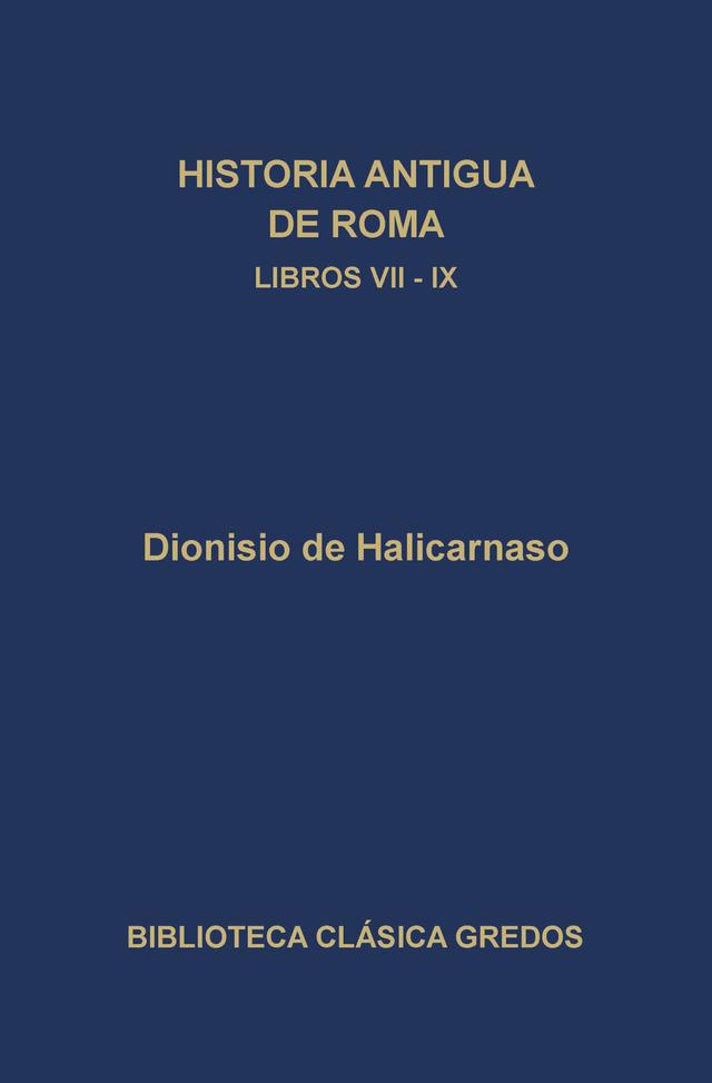 Historia antigua de Roma. Libros VII-IX on Productcaster.