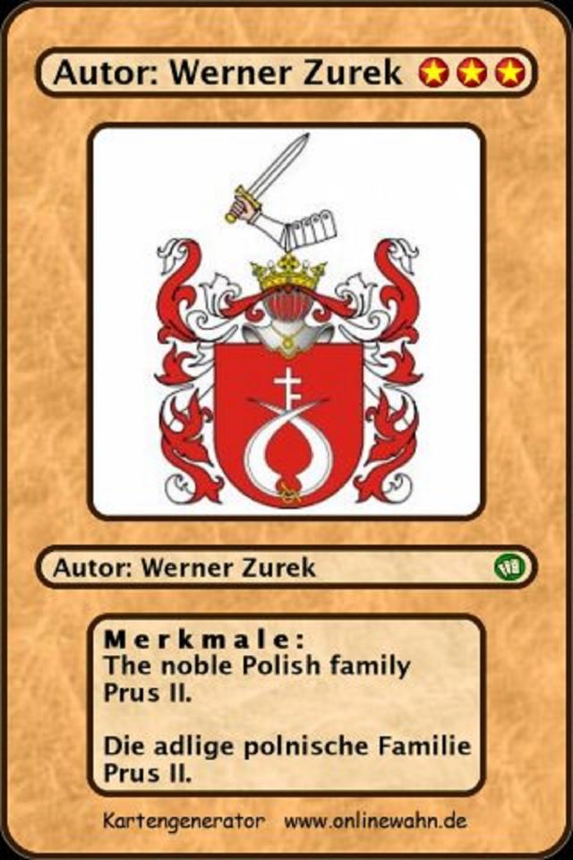 The noble Polish family Prus II. Die adlige polnische Familie Prus II. on Productcaster.