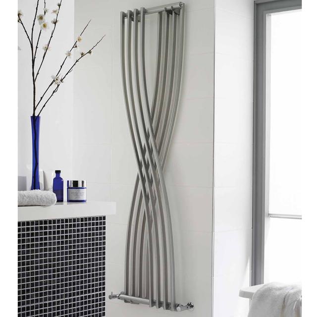 Radiateur Vertical Design Moderne Gris Argent Acier - 177.5 x 45cm - 840W on Productcaster.