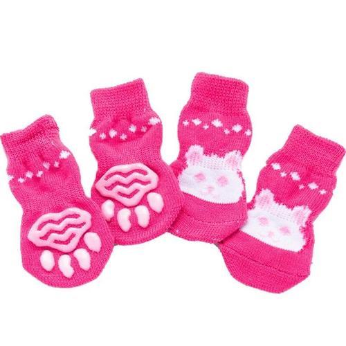 Chaussettes Tricotées Antidérapantes En Coton Pour Chiens Et Chats,Chaussures D'nikmignonnes Pour Petits Chiens,Juste De Protection Des Pattes,Automne on Productcaster.