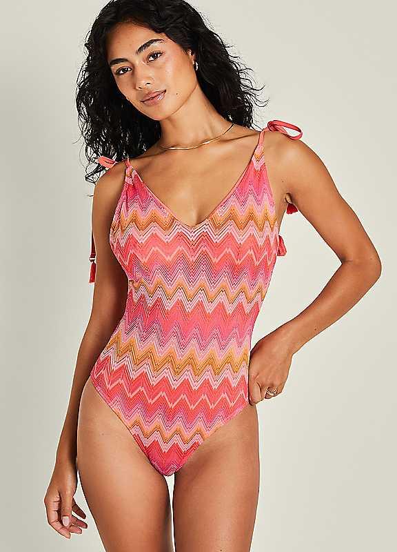 Accessorize Crochet Plunge Swimsuit - Bright - Size 14 on Productcaster.