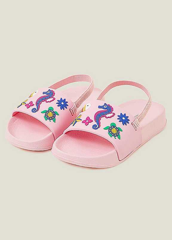 Accessorize Girls Mermaid Sliders - Pink - Size 12.5/1 on Productcaster.