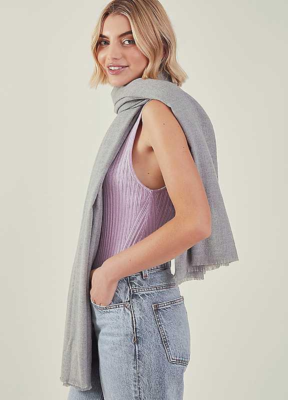 Accessorize Grey Blanket Scarf - Size ONE SIZE on Productcaster.