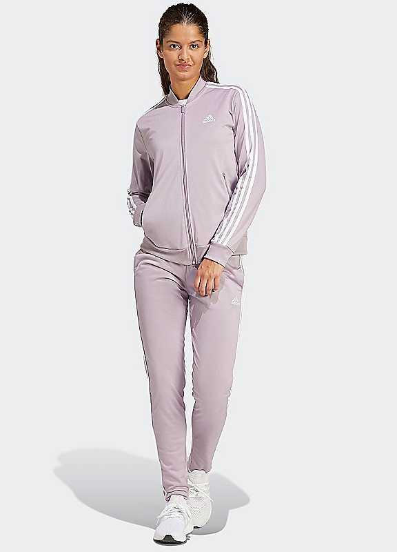 Plus Size adidas Performance 3-Stripes Tracksuit Set - Fig - Size XL on Productcaster.