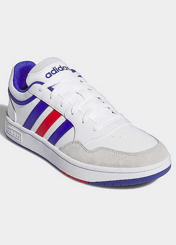 adidas Sportswear Hoops 3.0 Trainers - White / Blue - Size 8.5 on Productcaster.