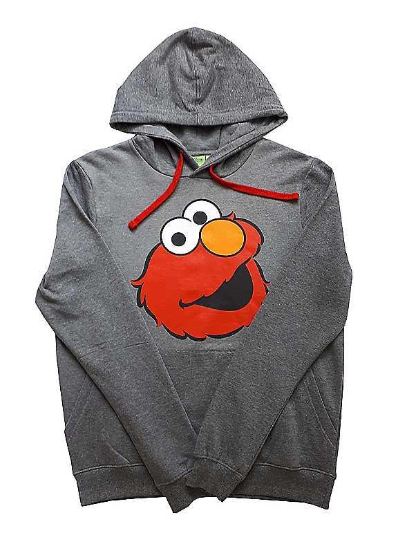 Adults Elmo Dark Grey Hoodie - Size XL on Productcaster.