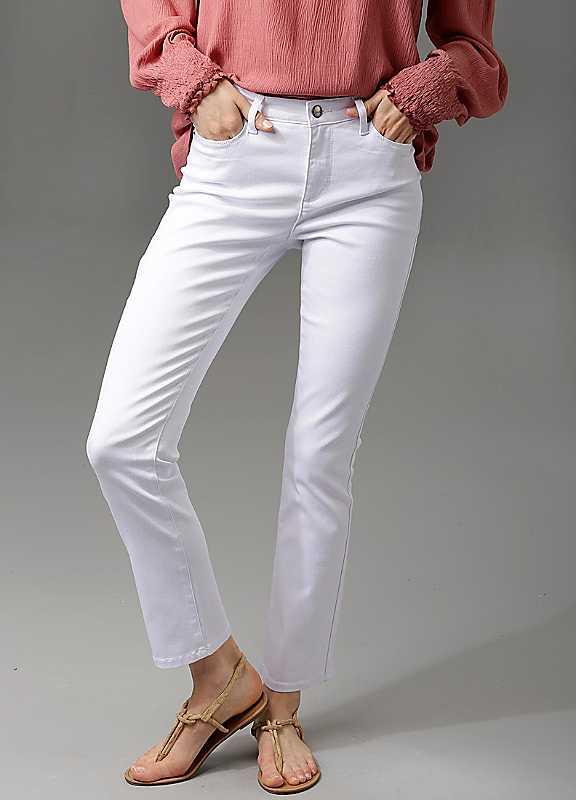 Plus Size Aniston Bootcut Jeans - White - Size 16R on Productcaster.