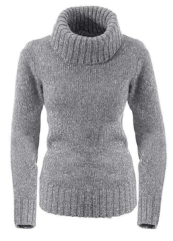 Aniston Turtleneck Jumper - Grey Marl - Size 8 on Productcaster.