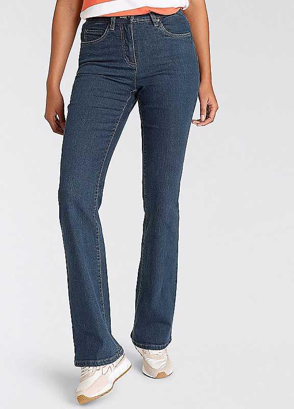 Plus Size Arizona Bootcut High Waist Jeans - Dark Blue Used - Size 18R on Productcaster.