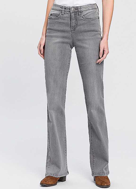 Arizona Comfort-Fit Bootcut Jeans - Grey Worn - Size 18L on Productcaster.