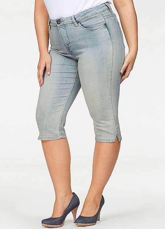 Plus Size Arizona Cropped Jeans - Blue Bleached - Size 22R on Productcaster.