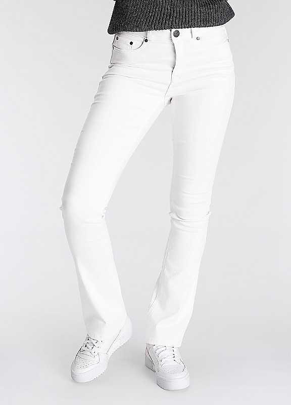 Arizona High Waist Bootcut Jeans - White - Size 8R on Productcaster.