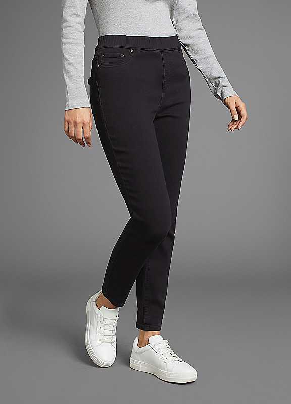 Arizona Skinny-Fit Jeans - Black - Size 18R on Productcaster.