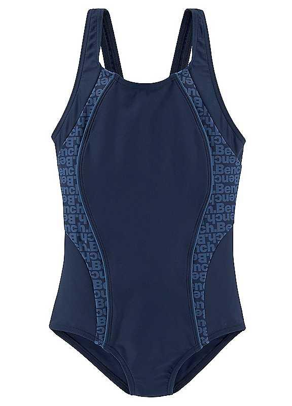 Bench Girls Sporty Swimsuit - Navy Print - Size 11/12 on Productcaster.