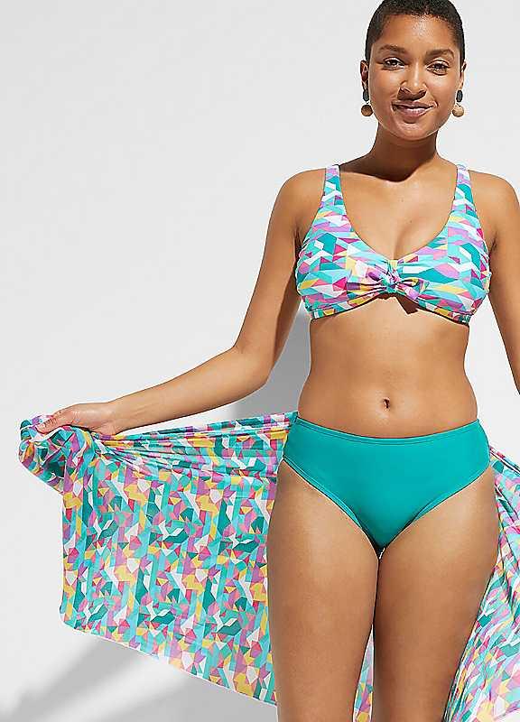 Plus Size bonprix 3 Piece Bikini Set - Multi Print - Size 16 on Productcaster.