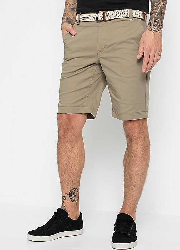 bonprix Belted Shorts - Khaki - Size 33R on Productcaster.