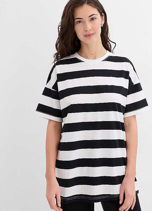 bonprix Block Stripe T-Shirt - Black Stripe - Size 22/24 on Productcaster.