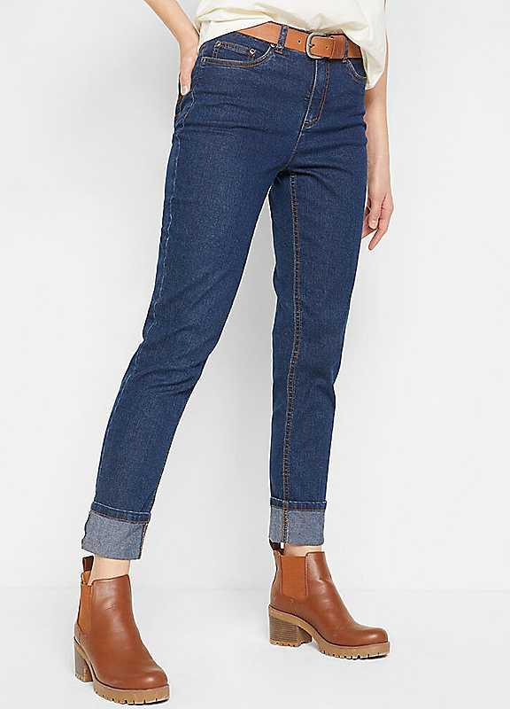 bonprix Boyfriend Jeans - Dark Denim - Size 16 on Productcaster.