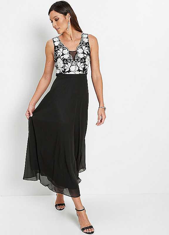 bonprix Bridesmaid Dress - Black/Ivory - Size 20/Regular on Productcaster.