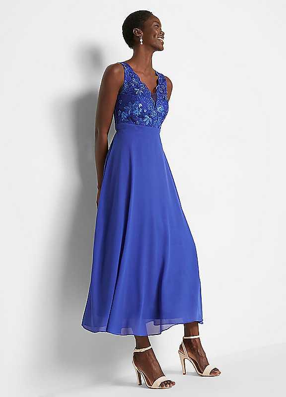 Plus Size bonprix Bridesmaid Dress - Sapphire - Size 28/Regular on Productcaster.