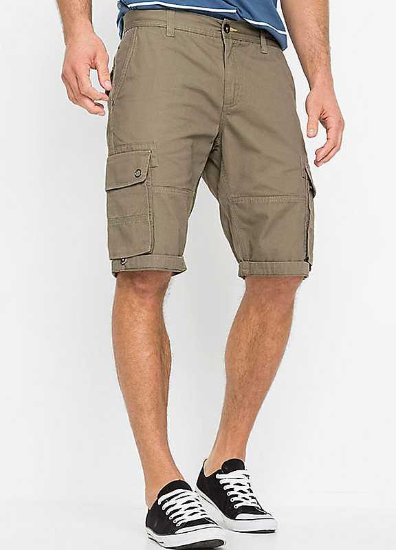 bonprix Cargo Bermuda Shorts - Olive - Size 36R on Productcaster.