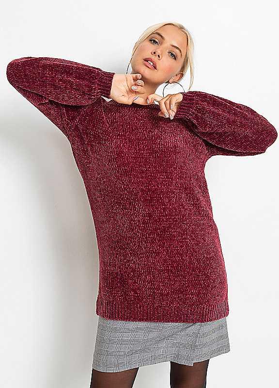 bonprix Chenille Knit Jumper - Maple Red - Size 18/20 on Productcaster.