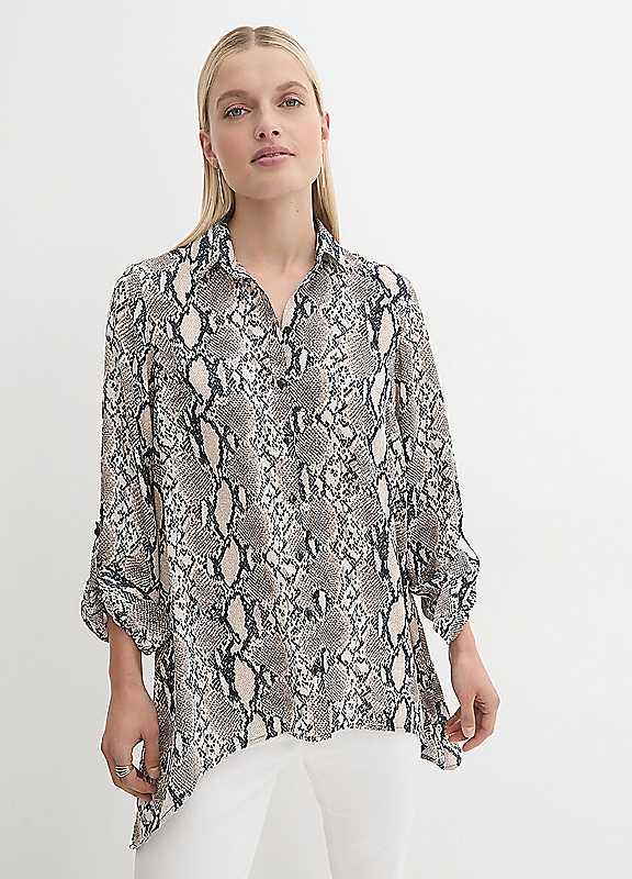 bonprix Chiffon Blouse - Beige - Size 12 on Productcaster.